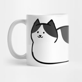 Black and White Cat Loaf Mug